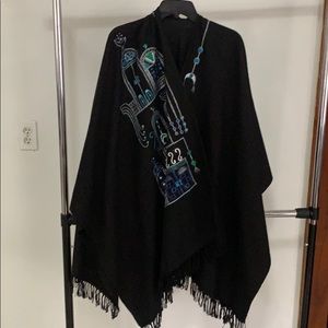 Black handmade Cape NWOT